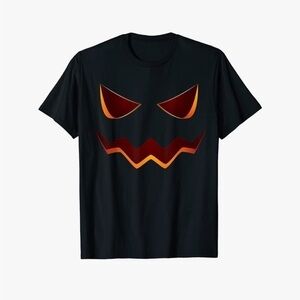 PORT & COMPANY Jack O' Lantern Shirt Pumpkin Face Halloween Costume T-Shirt -XL